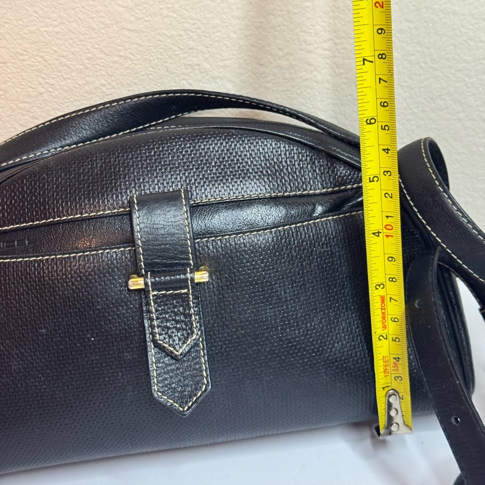 LANCEL Vintage Black Leather Crossbody Bag - Picture 5 of 12